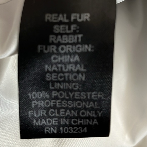 Adrienne Landau Kids sz 14/16 Rabbit Fur Coat - Picture 9 of 9